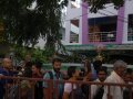 Devotees queued outside Rajahmundry Ashram on 20th Jul 2015, 7th day of Godavari Pushkaralu