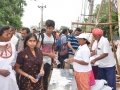 Volunteers distributing water packets at Subbayamma ghat, Rajahmundry on  23 Jul 2015, 10th day of Godavari Pushkaralu