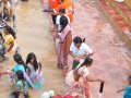 Volunteer assisting elderly on 24 Jul 2015, 11th day of Godavari Pushkaralu at Gowthami ghat